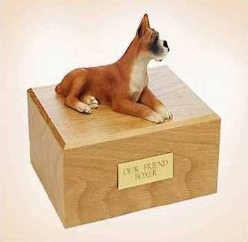 Ears Up Boxer Figurine Urn PetsToRemember.com