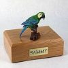 Green Parrot Figurine Urn PetsToRemember.com