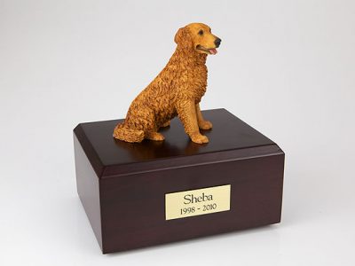 golden retriever dog urn PetsToRemember.com