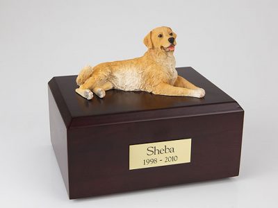 golden retriever dog urn PetsToRemember.com