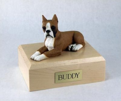 fawn boxer dog urn PetsToRemember.com