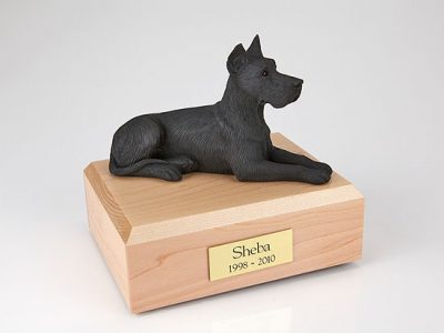 Black Great Dane Dog Figurine Urn PetsToRemember.com