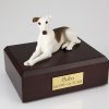 White brindle Greyhound Dog Figurine Urn PetsToRemember.com