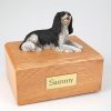 Black White King Charles Spaniel Figurine Urn PetsToRemember.com