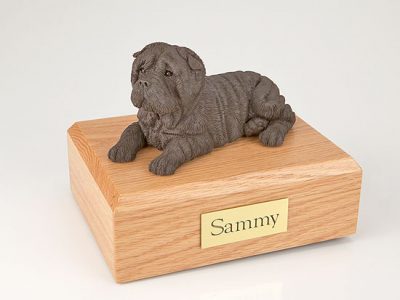 Chocolate Shar Pei Dog Urn PetsToRemember.com