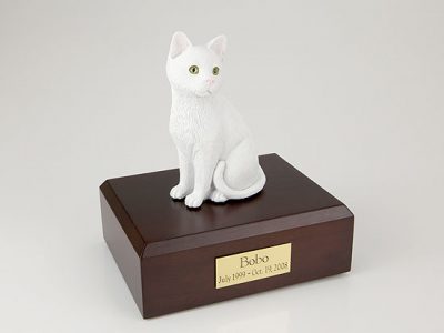 White Cat Urn PetsToRemember.com