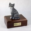 Grey White Cat Figurine Urn PetsToRemember.com