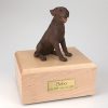 sitting chocolate labrador dog urn PetsToRemember.com