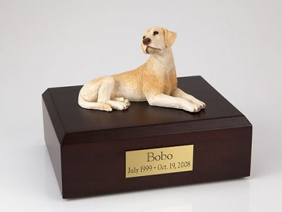 yellow Labrador dog urn PetsToRemember.com