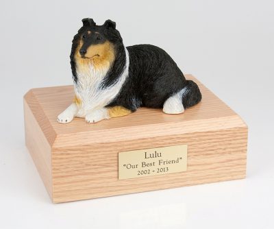 Tri Color Collie Dog Urn PetsToRemember.com