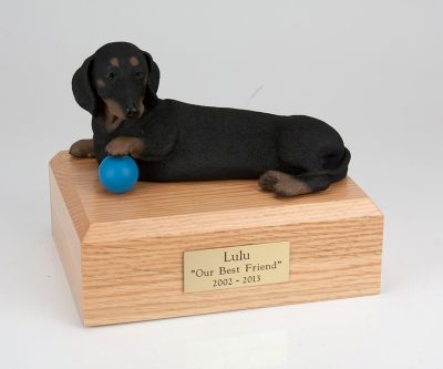 black dachshund dog urn PetsToRemember.com