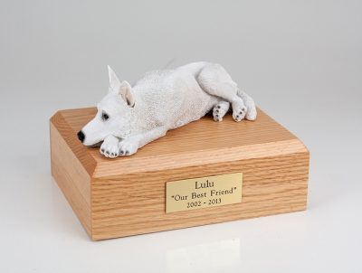 white german shepherd dog urn PetsToRemember.com