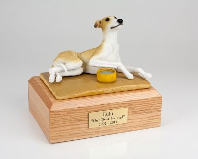 Tan Greyhound Dog Urn PetsToRemember.com