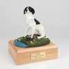 Black white Pointer Dog urn PetsToRemember.com