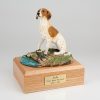 Brown White Pointer Dog Figurine Urn PetsToRemember.com