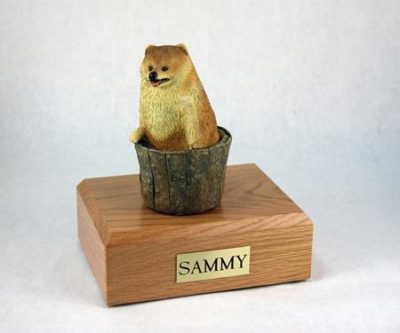 Pomeranian Dog Figurine Urn PetsToRemember.com