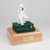 White Poodle Dog Figurine Urn PetsToRemember.com