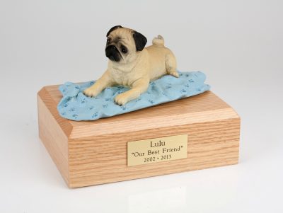 Fawn Pug Dog Figurine Urn PetsToRemember.com