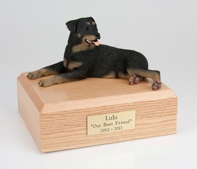 Rottweiler Dog Figurine Urn PetsToRemember.com