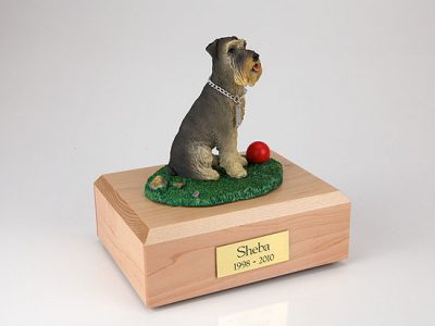 Gray Schanuzer Dog Pet Figurine Urn PetsToRemember.com