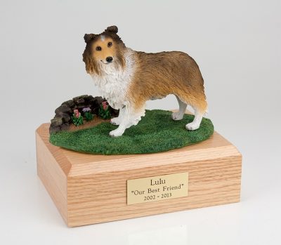 Sable Sheltie Dog Pet Figurine Urn PetsToRemember.com