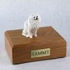 White Pomeranian Dog Figurine Urn PetsToRemember.com
