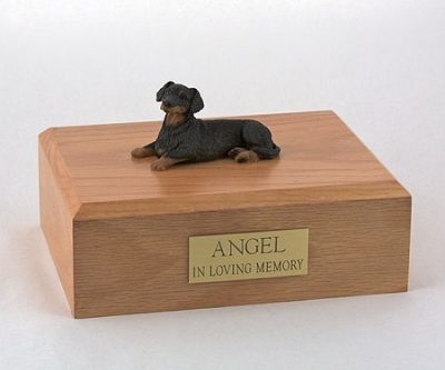 Black Dachshund Figurine Urn PetsToRemember.com