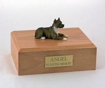 brindle pit bull terrier dog urn PetsToRemember.com