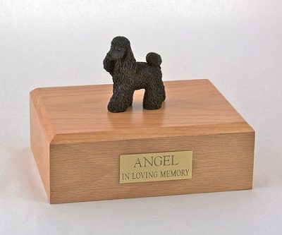 Black Poodle Dog Figurine Urn PetsToRemember.com