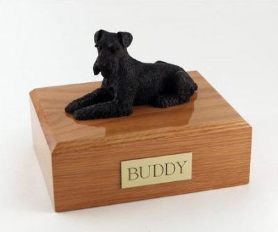 Black Schnauzer Dog Figurine Urn PetsToRemember.com