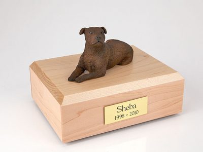 Staffordshire Terrier Dog Figurine Urn PetsToRemember.com