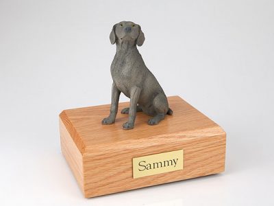 Gray Weimaraner Dog Figurine Urn PetsToRemember.com