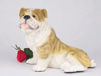 bulldog white figurine PetsToRemember.com