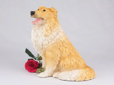 orange white collie figurine PetsToRemember.com