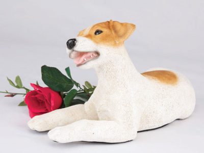 brown white jack russell terrier figurine PetsToRemember.com