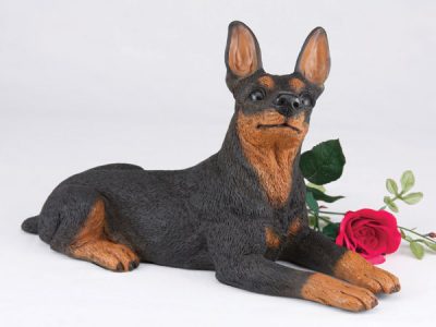 black miniature pinscher figurine PetsToRemember.com