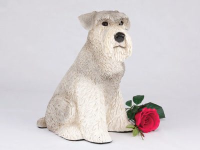 gray schnauzer dog figurine PetsToRemember.com