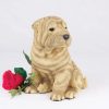 tan shar pei dog figurine PetsToRemember.com
