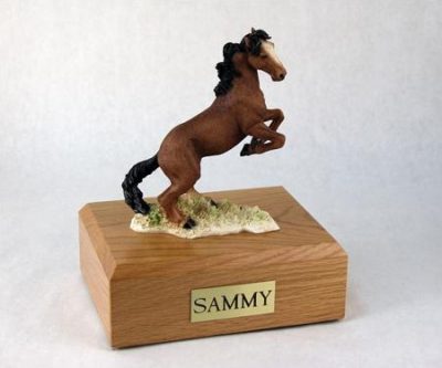 Brown Mustang Horse Pet Figurine Urn PetsToRemember.com