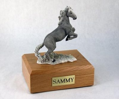 Gray Horse Mustang Pet Figurine Urn PetsToRemember.com