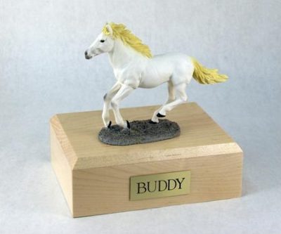 running white horse pet urn PetsToRemember.com