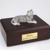Gray Tabby Cat Figurine Urn PetsToRemember.com