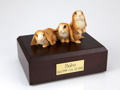 Brown Bunnies Figurine Urn PetsToRemember.com