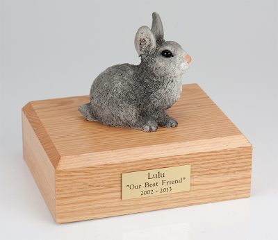 gray rabbit pet urn PetsToRemember.com