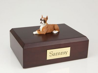 Fawn Boxer Dog Figurine Urn PetsToRemember.com