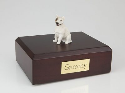 White Bull Terrier Dog Pet Figurine Urn PetsToRemember.com