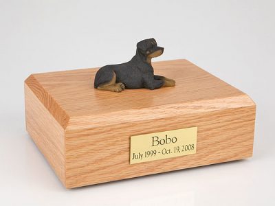 Sitting Rottweiler Dog Pet Figurine Urn PetsToRemember.com