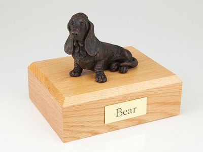 bronze basset hound dog urn PetsToRemember.com