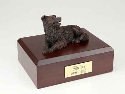 Bronze Border Collie Dog Urn PetsToRemember.com