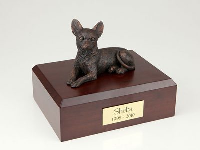 Bronze Chihuahua Dog Pet Figurine Urn PetsToRemember.com